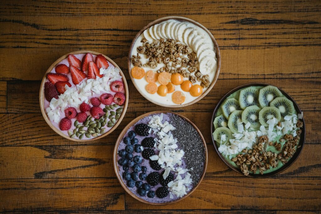 fresh fruit bowl for healthy vegan travel meals