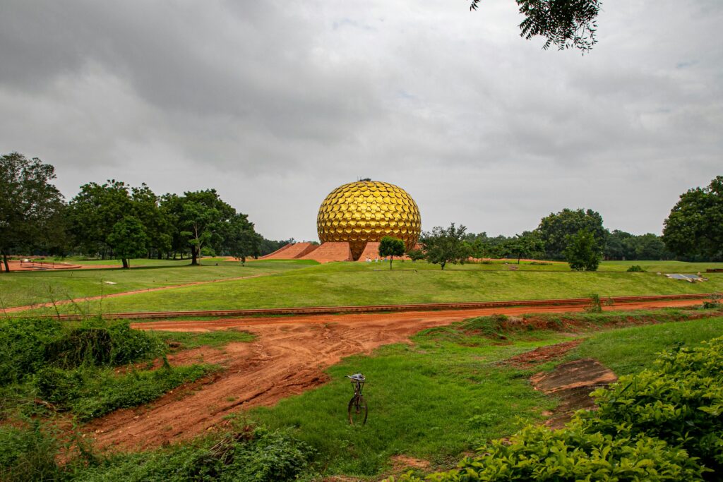 "Serene destinations in India - Golden Matrimandir in Auroville"